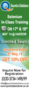 Selenium Testing Tools Fresh In-class session on May 17th & 18th 2014