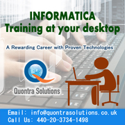 INFORMATICA ONLINE TRAINING BY QUONTRA SOLUTIONS WITH PLACEMENT ASSIST