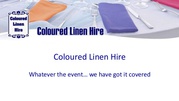 Commercial table linen for hire services in UK