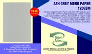 Fine Dining Ash Grey Menu Papers 