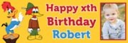 Personalise 1st birthday banner with your photo on Happy Birthday