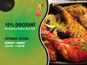 10% Discount on Delivery Orders Over £20.