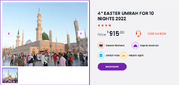 4* EASTER UMRAH FOR 10 NIGHTS 2022