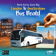 Book London to Amsterdam Bus Tickets at an Cheap Price