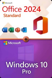 Microsoft Office 2024 + Windows 10 Pro – 3 PC License